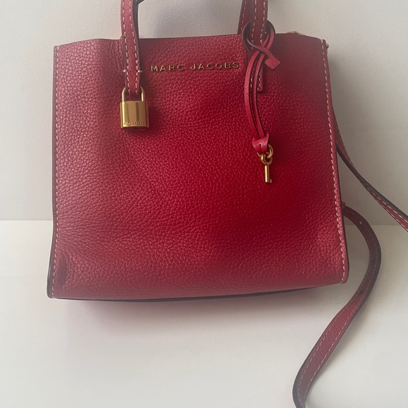 Marc Jacobs red leather crossbody/clutch bag - Picture 1 of 4